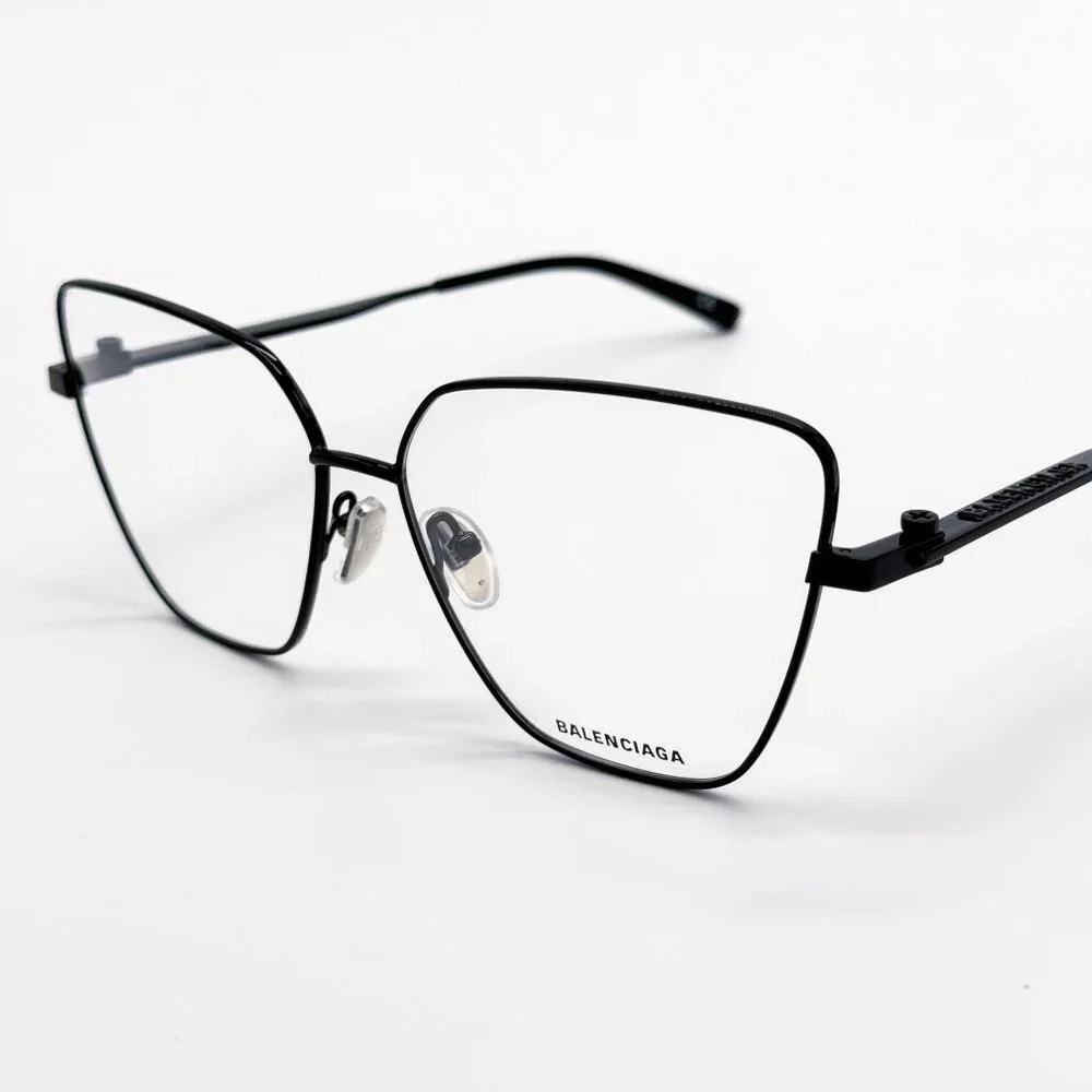 NEW BALENCIAGA EYEGLASSES BB0170O 003 CAT EYE BLACK WOMEN EYEWEAR BALENCIAGA